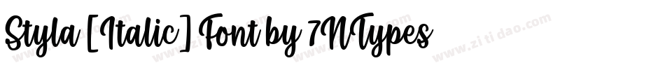 Styla [Italic] Font by 7NTypes字体转换